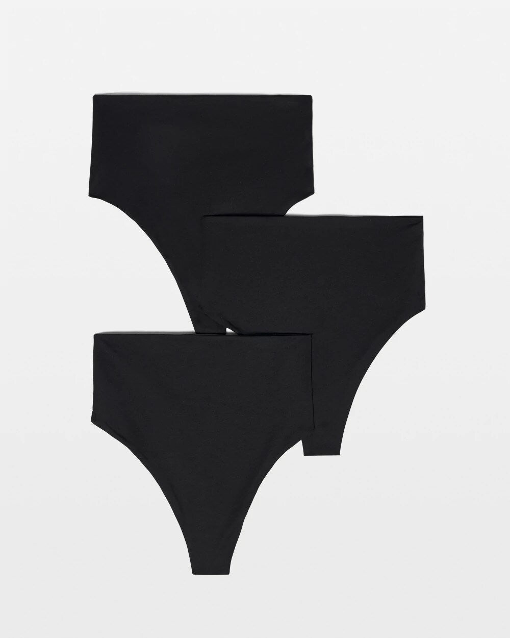 BLACK MULTI PACK High-Waist Thong Panty 3 Pack