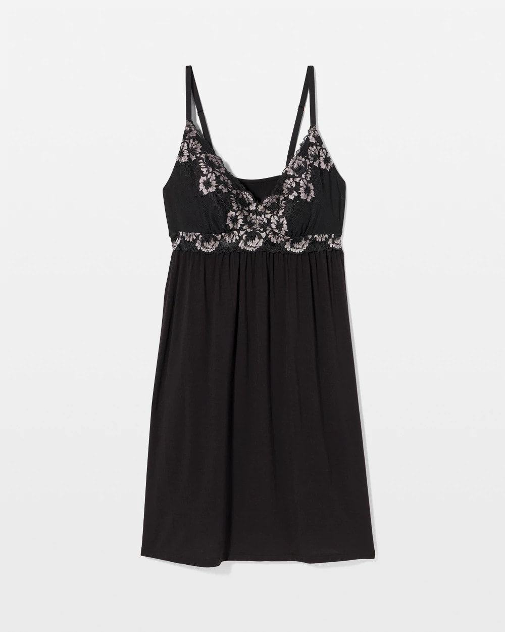 BLACK Soft Support Lace Chemise