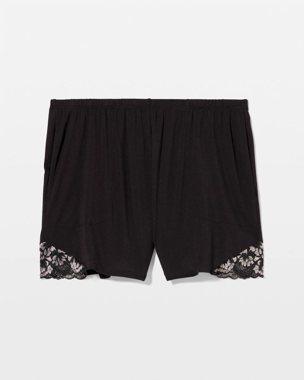 BLACK Lace Trim Shorts