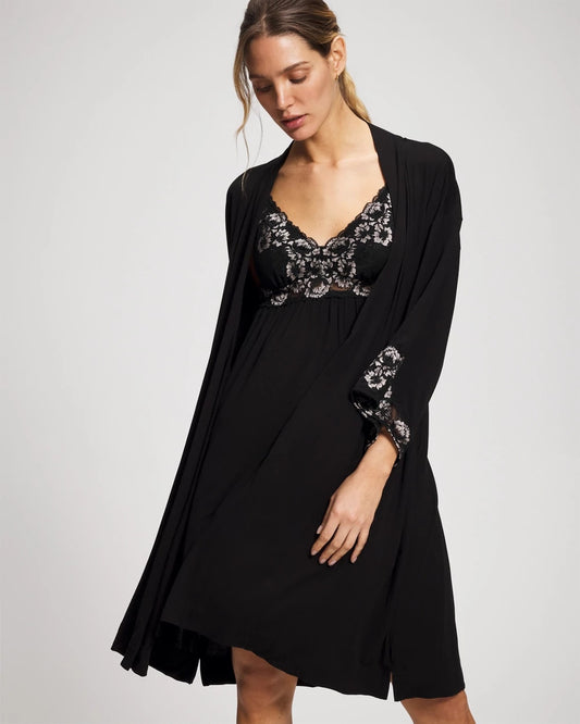BLACK Lace Robe