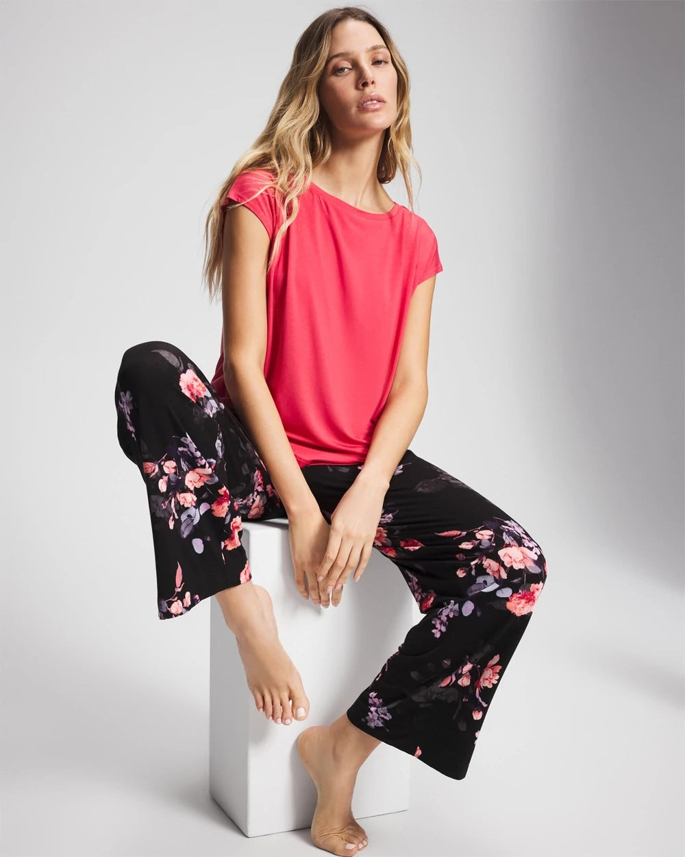 HEARTS DESIRE Short Sleeve Boat Neck Top