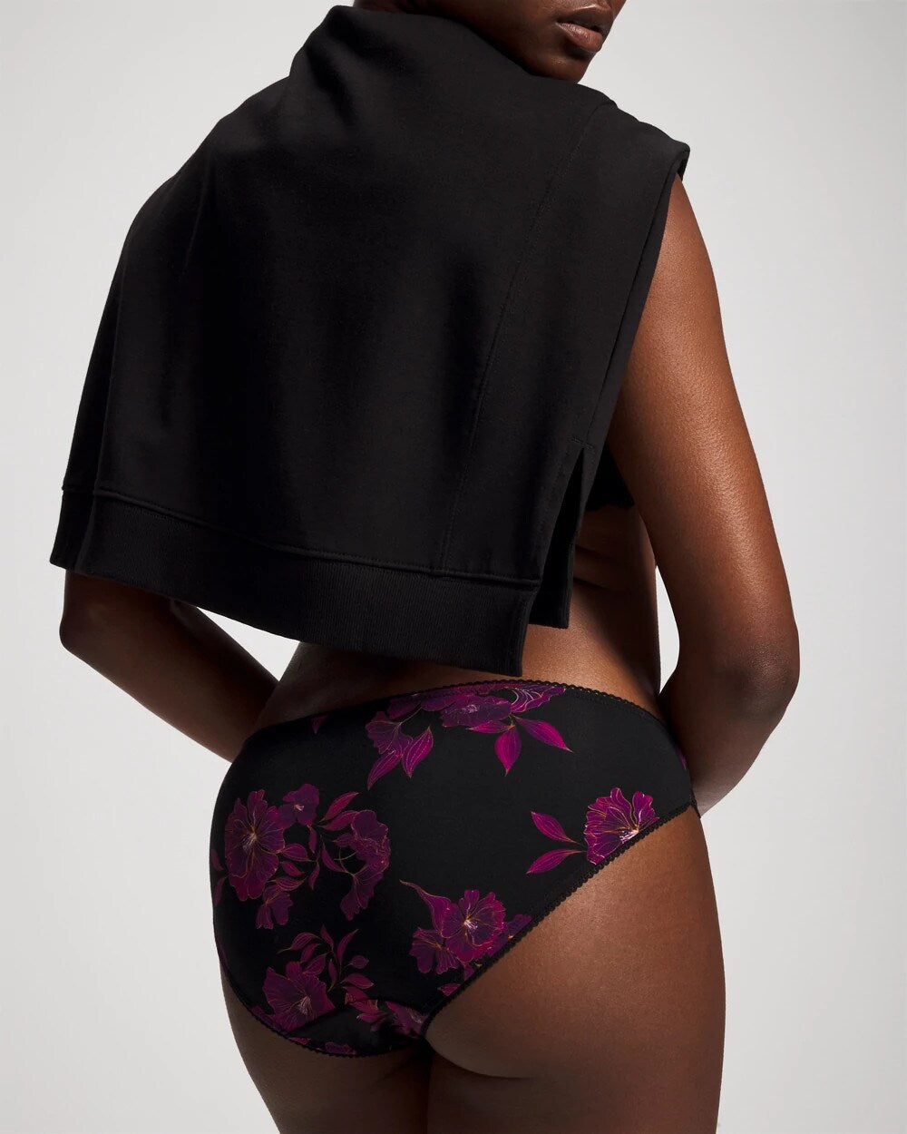 GILDED BLOOMS MAGENTA M Bikini Panty with Lace