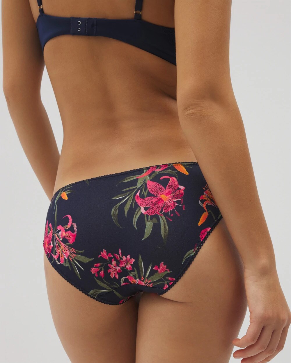 LE TIGRE FLORA MINI NAVY Bikini Panty with Lace