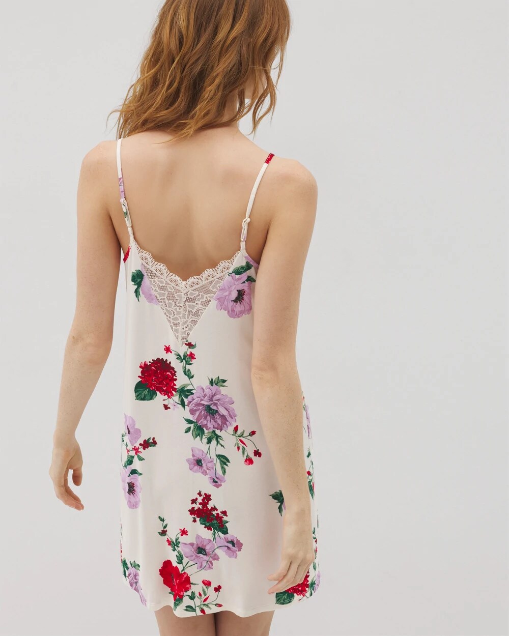 RHAPSODY FLORAL SUGAR Lace Trim Chemise