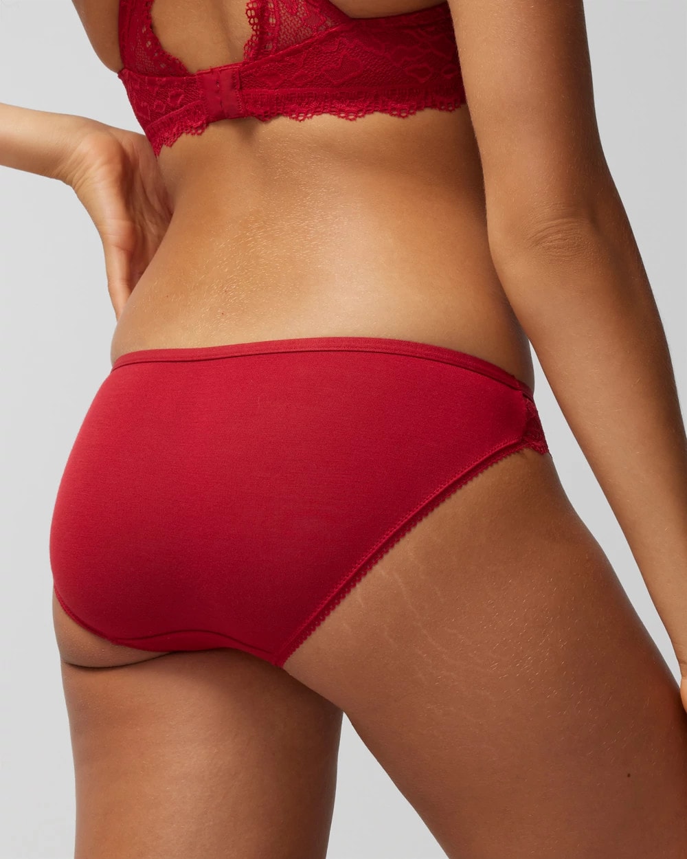 PAINT THE TOWN RED Bikini Panty with Enchanting Lace
