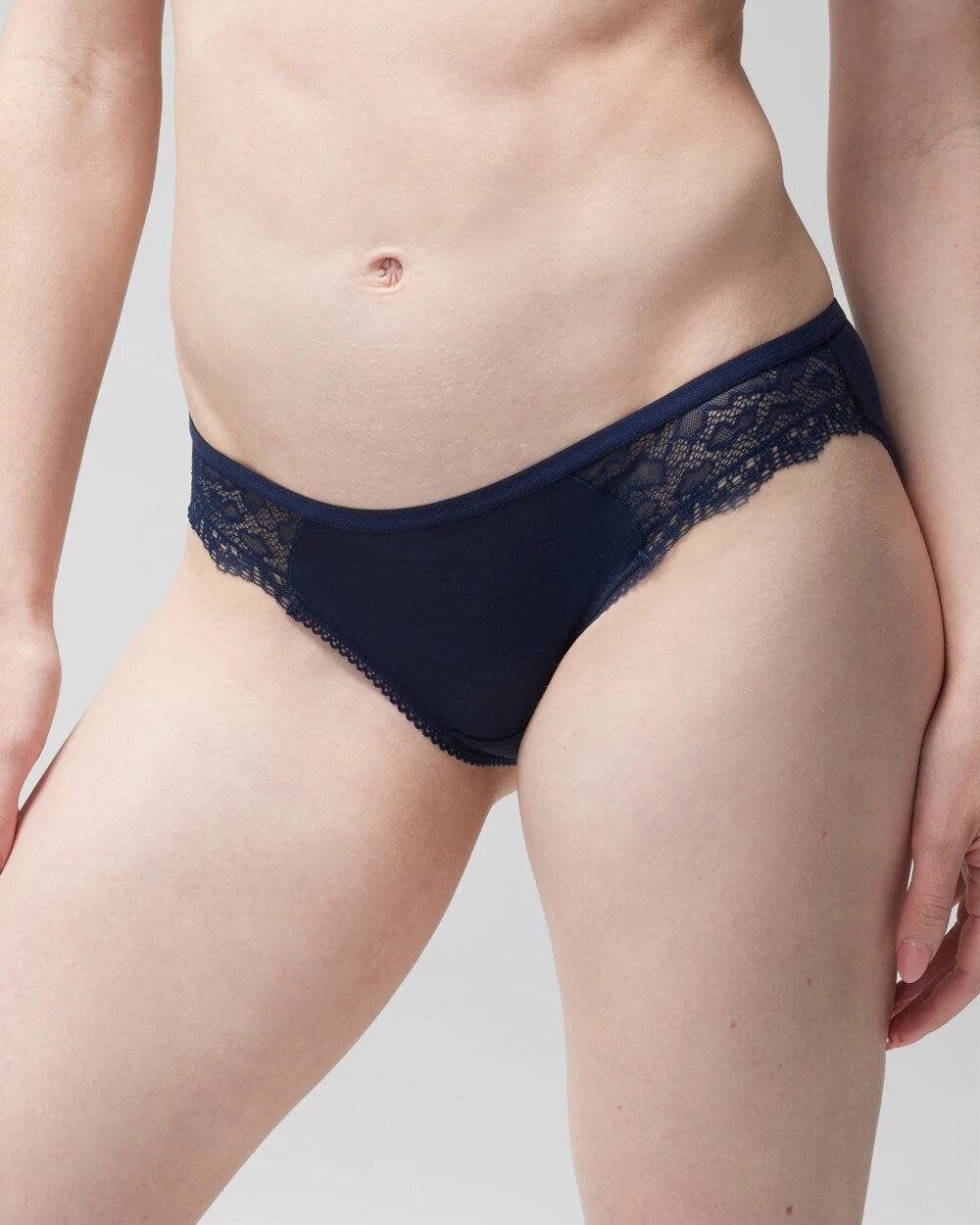 NIGHTFALL NAVY Bikini Panty with Enchanting Lace