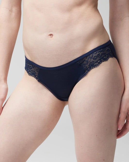 NIGHTFALL NAVY Bikini Panty with Enchanting Lace