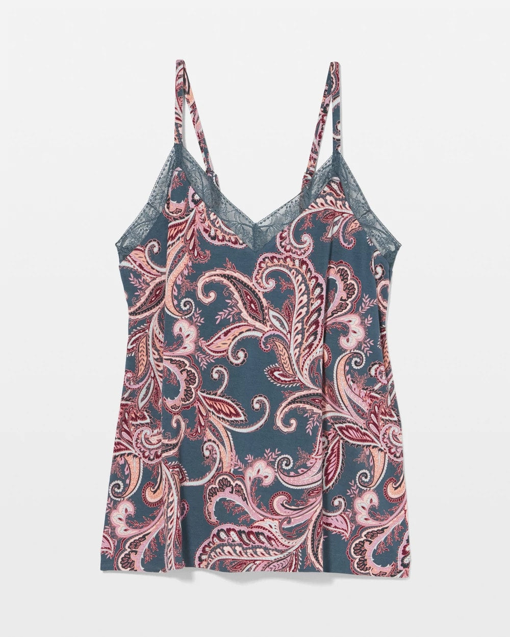 IMPERIAL PAISLEY MD PET Lace Trim Pajama Cami