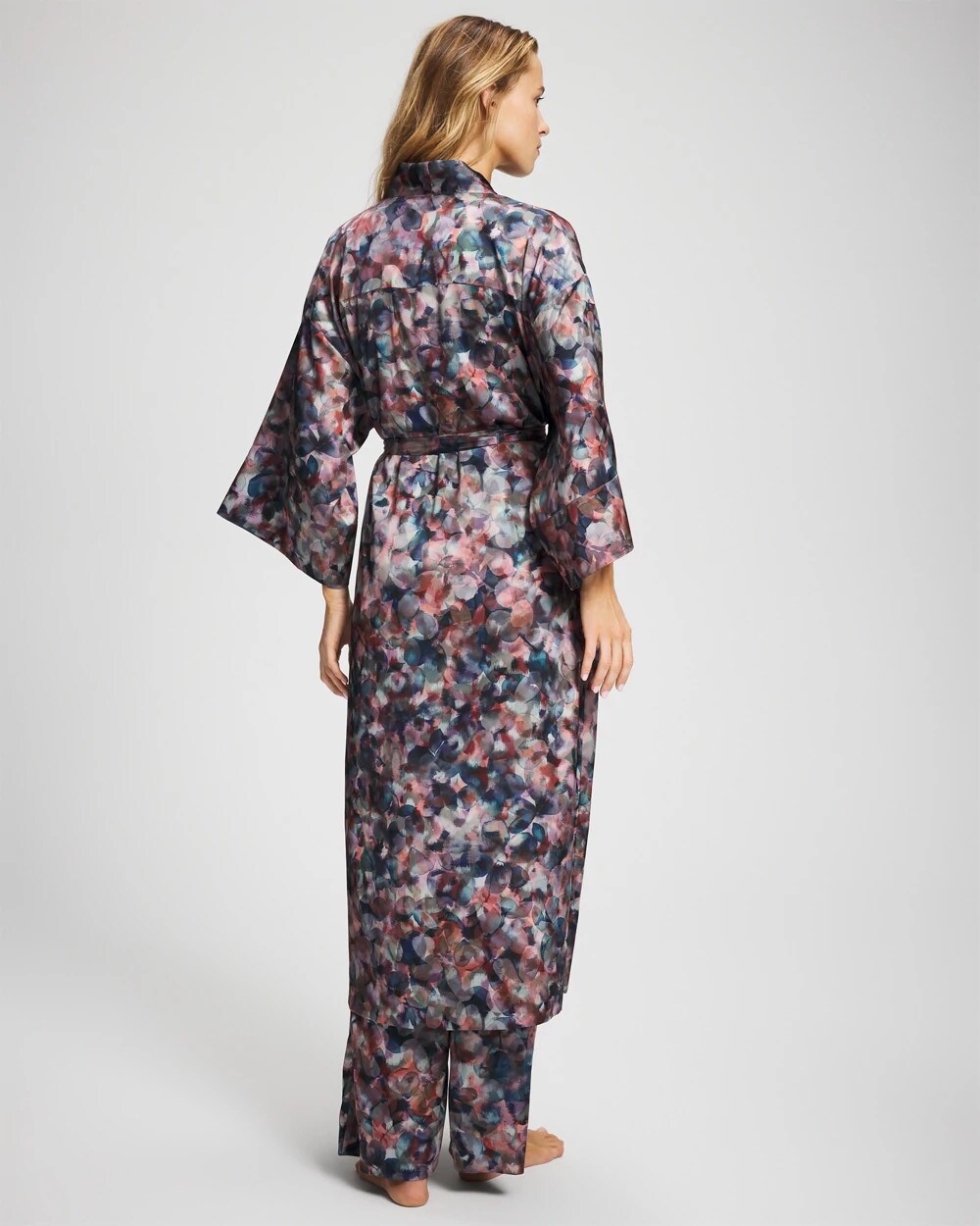 PETAL MOSAIC PETROL Long Robe