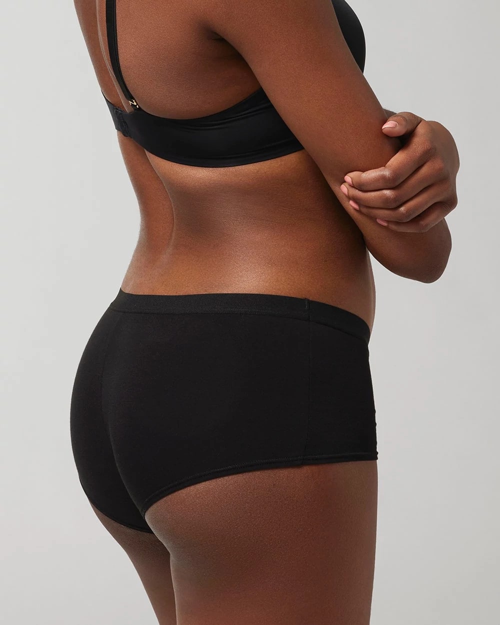 BLACK Cotton Boyshort Panty