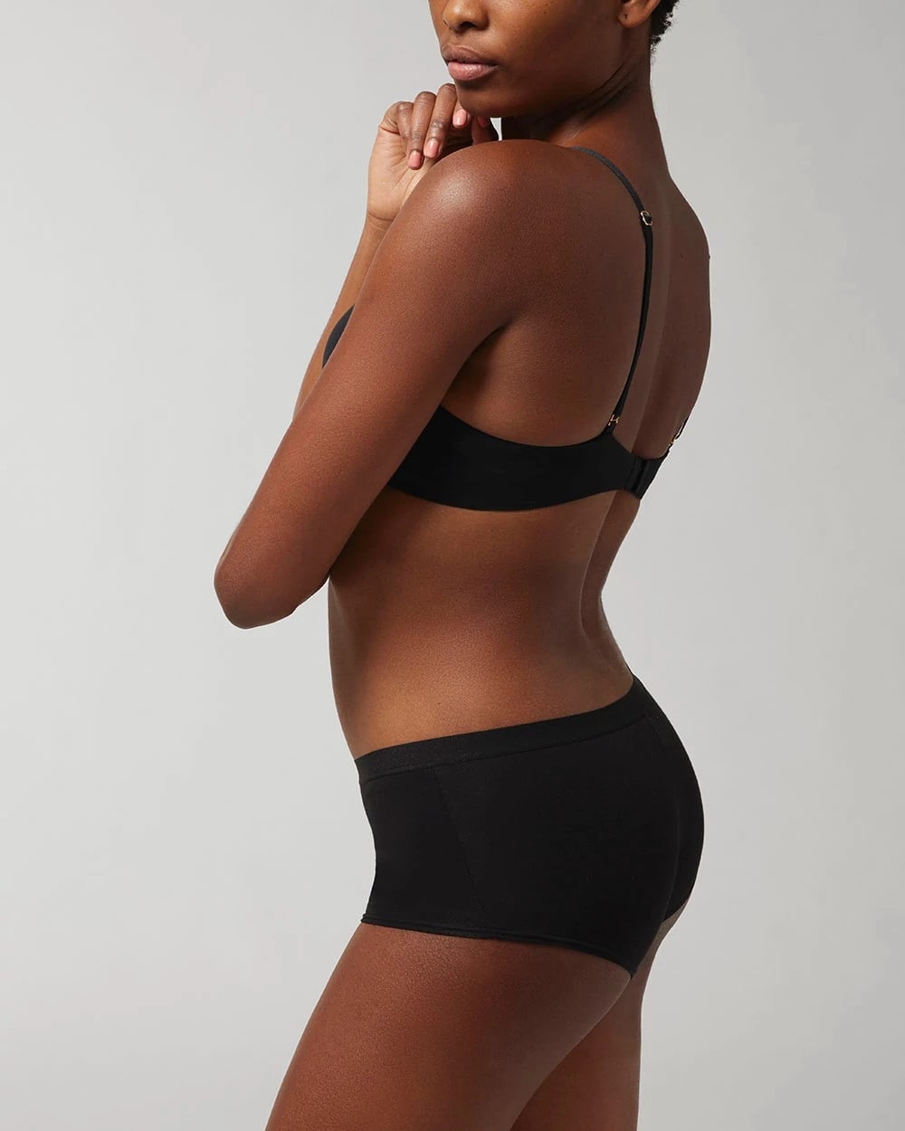 BLACK Cotton Boyshort Panty