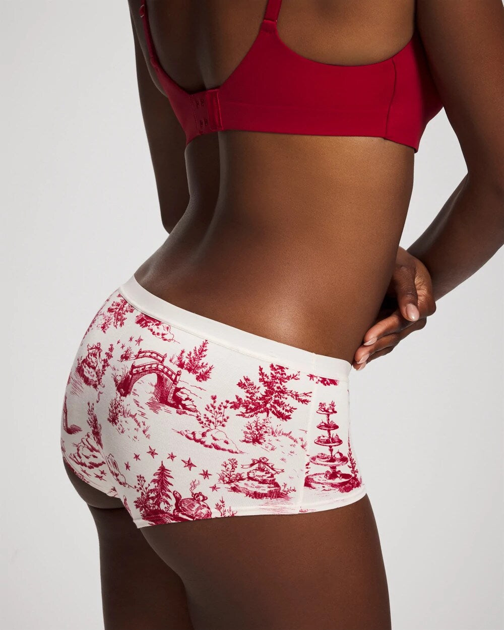 ENCHANTED TOILE CHAMPAGNE Cotton Boyshort Panty