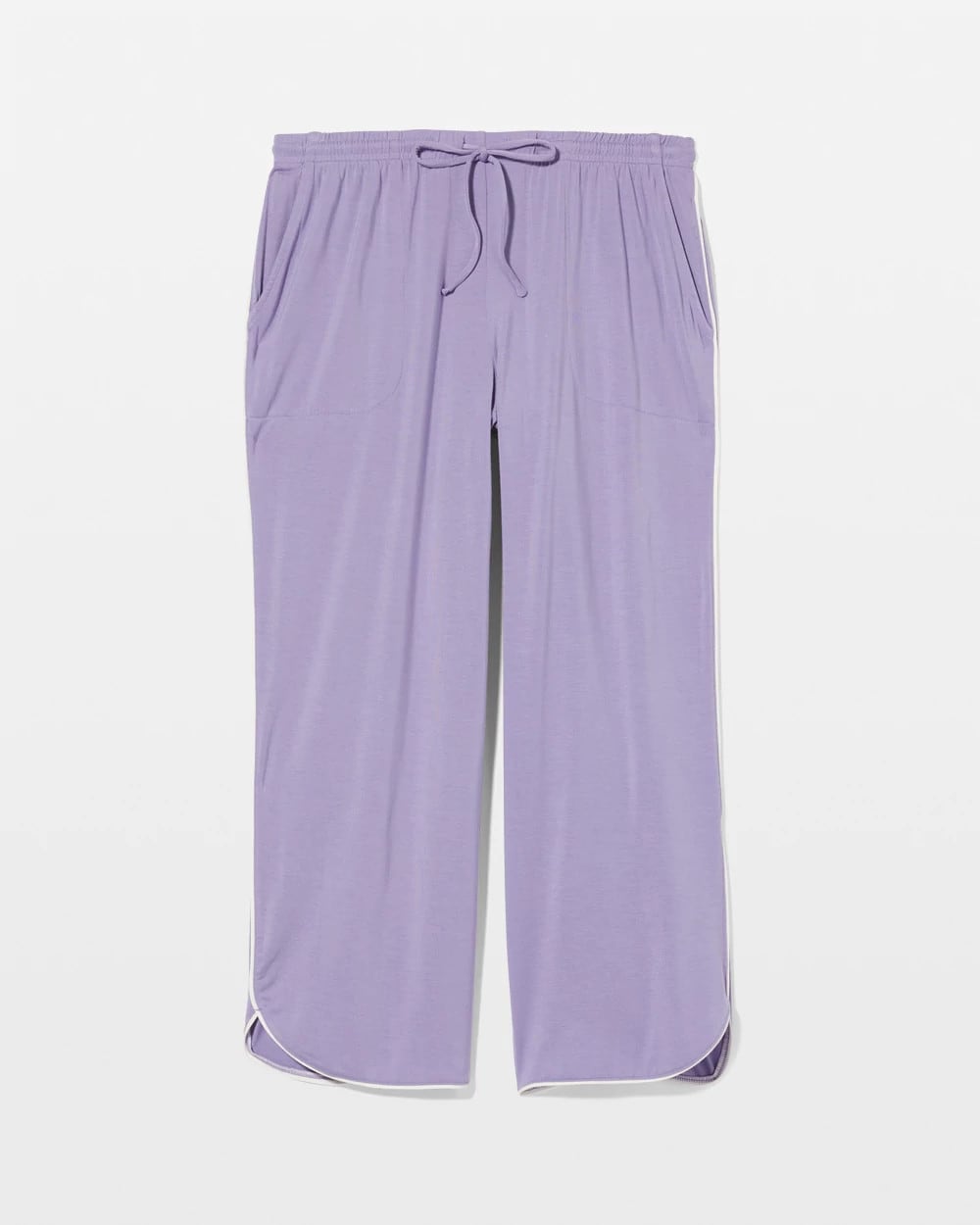 JACARANDA Solid Piped Crop Pajama Pant