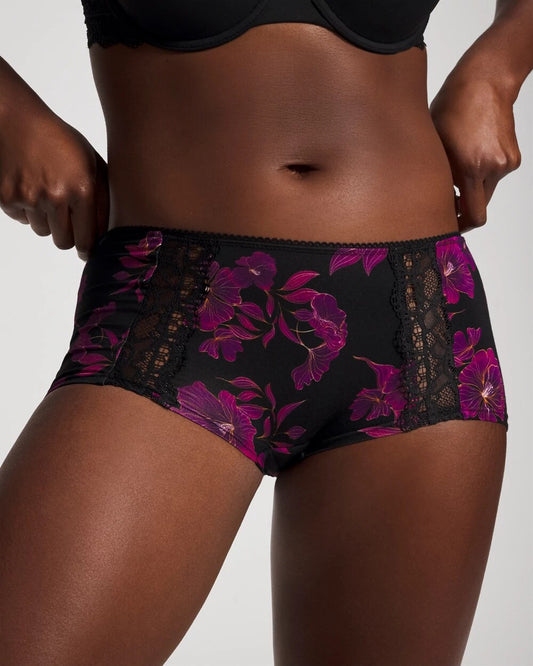 GILDED BLOOMS MAGENTA M Lace Boyshort Panty