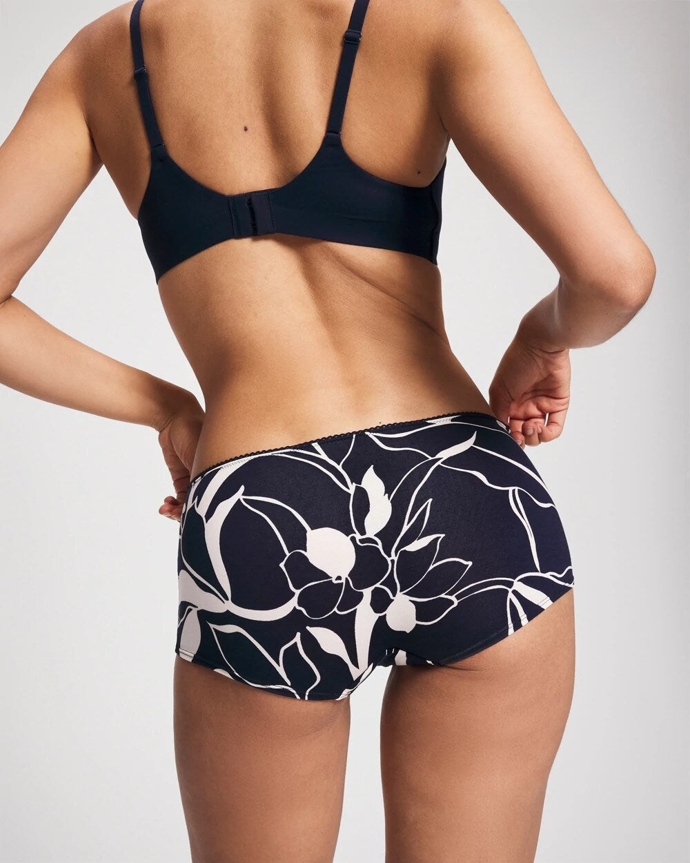 NOUVEAU FLORA MINI NAVY Lace Boyshort Panty