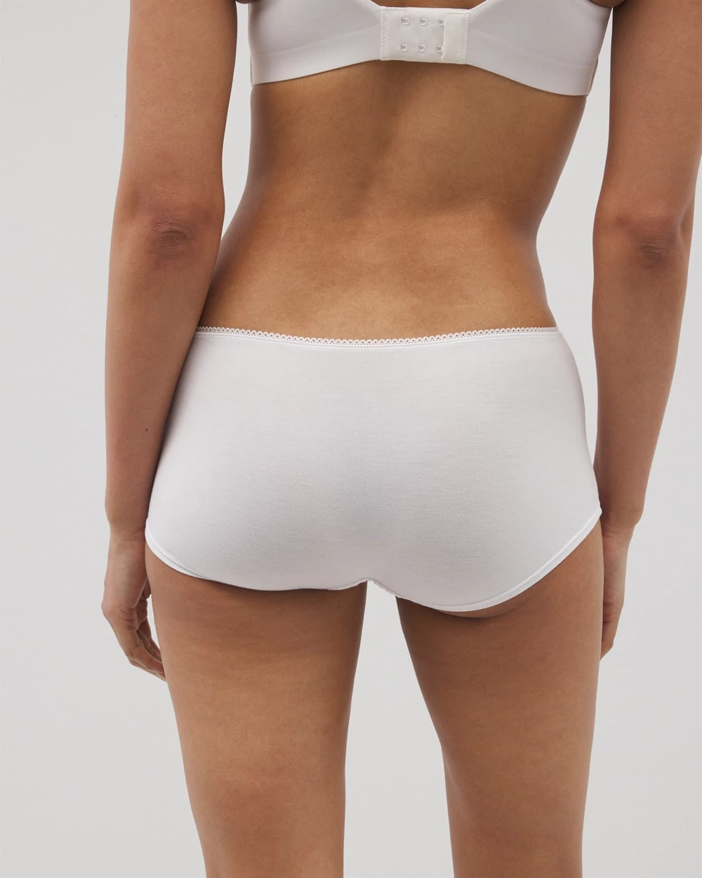 OPTIC WHITE Lace Boyshort Panty