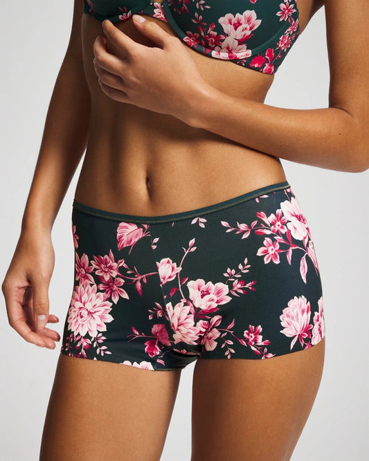 COTTAGE FLORAL MINI GREEN Edge Boyshort Panty