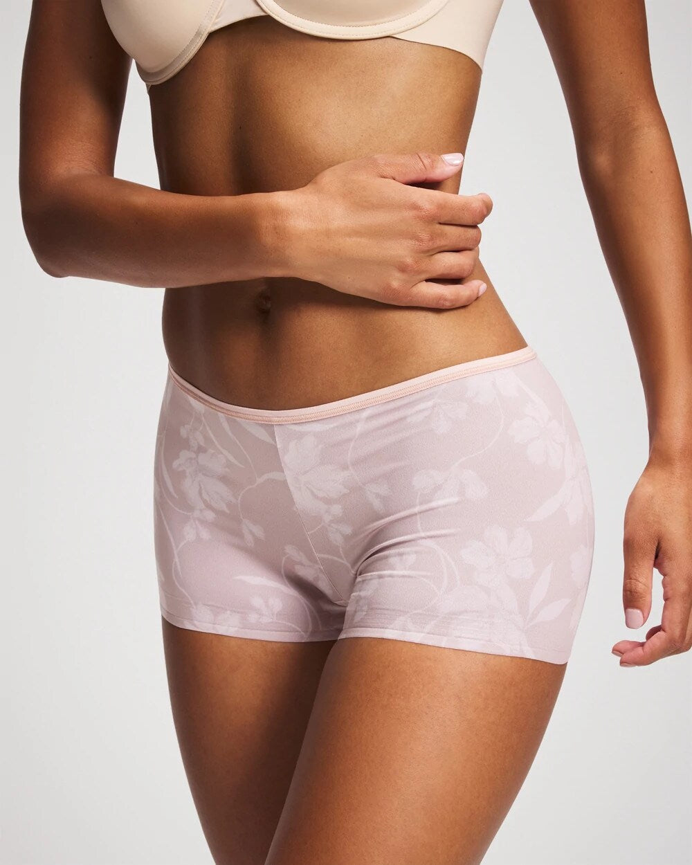 REFLECTION BLOOMS M PINK Edge Boyshort Panty