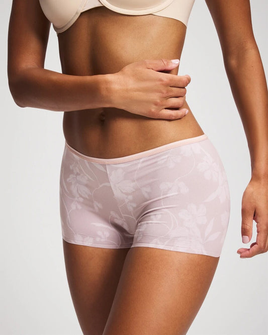 REFLECTION BLOOMS M PINK Edge Boyshort Panty