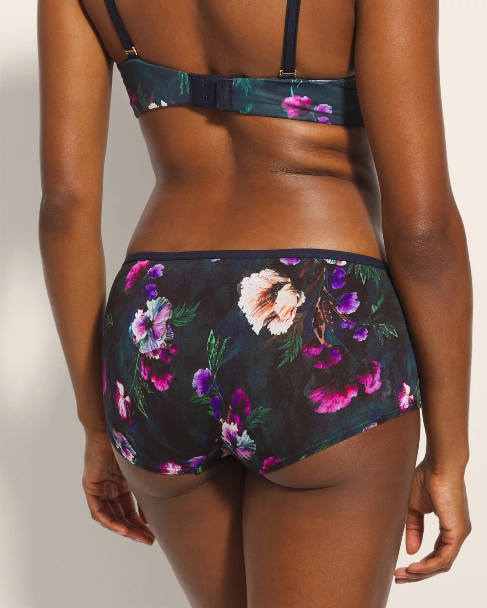 FLEUR EVER MINI NAVY Boyshort Panty with Enchanting Lace