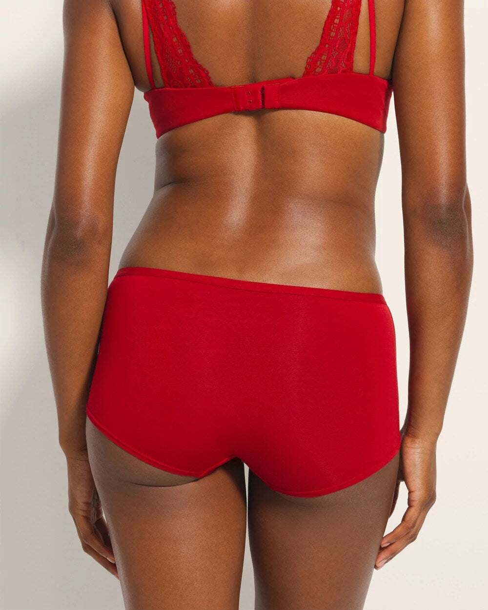 PAINT THE TOWN RED Boyshort Panty with Enchanting Lace
