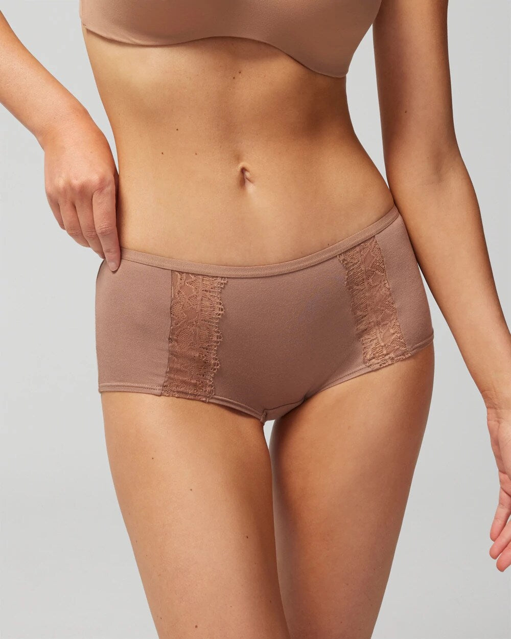 WARM SIENNA Boyshort Panty with Enchanting Lace