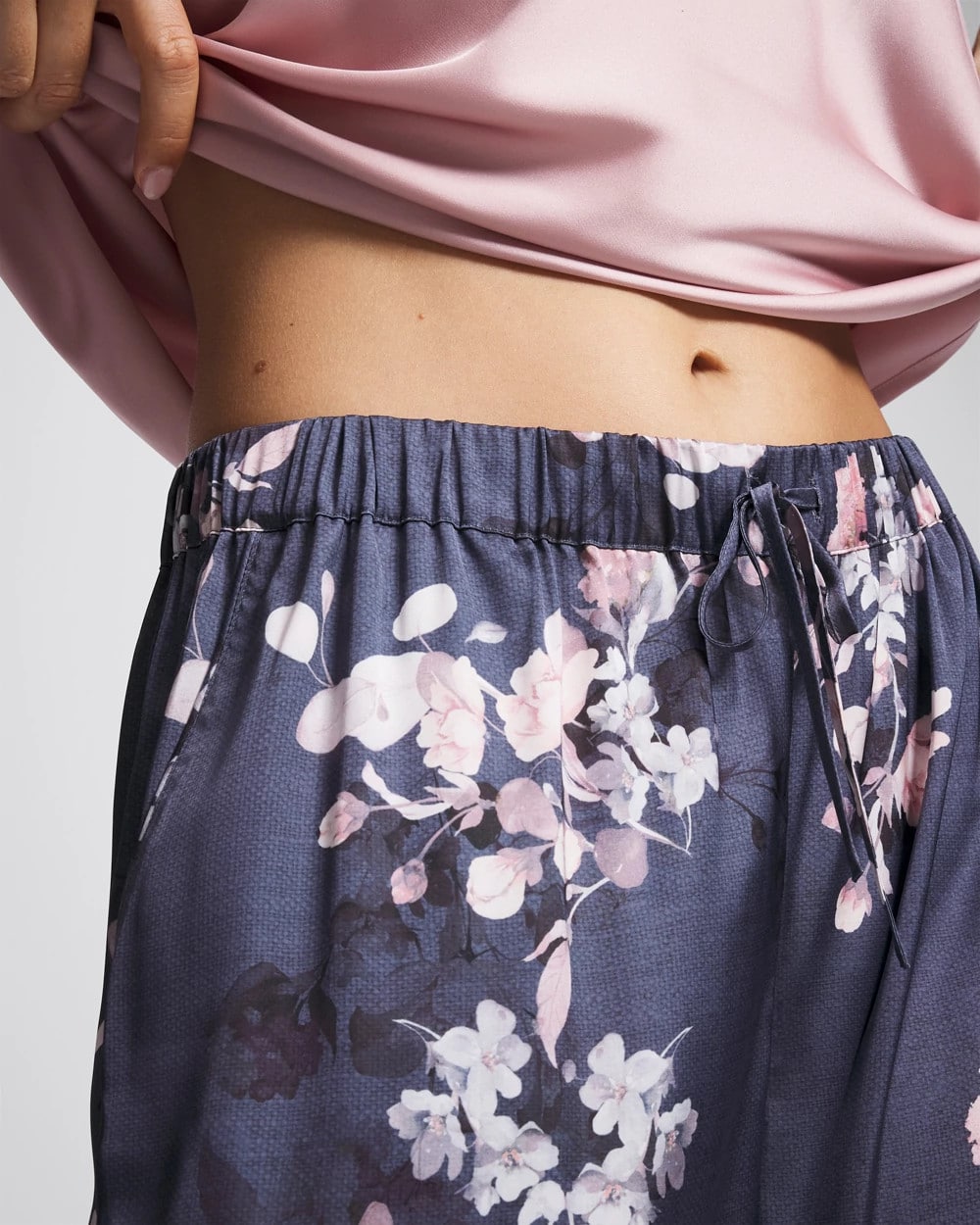 FLORAL DREAMS GRAY Piped Pajama Pant