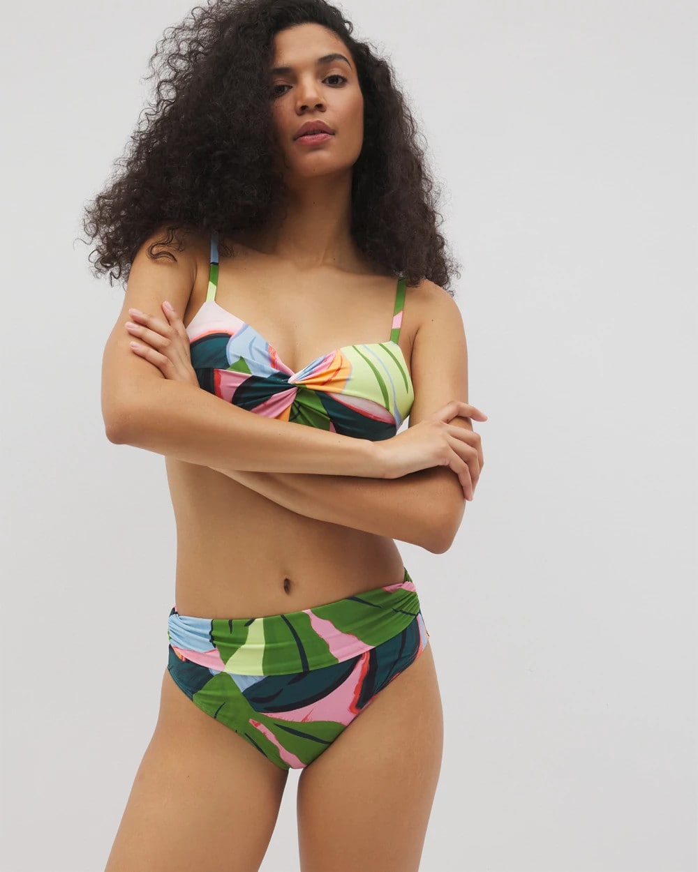 FLIRTY FLORA DARK SEA Covertible Bikini Bottom