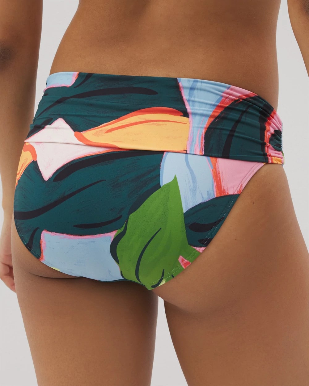FLIRTY FLORA DARK SEA Covertible Bikini Bottom