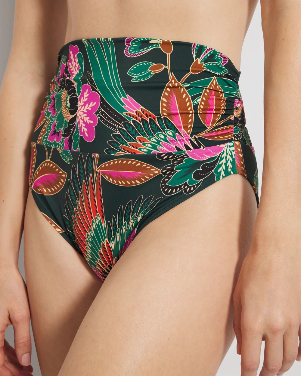 PARROT-ISE LUSH EMERALD Covertible Bikini Bottom