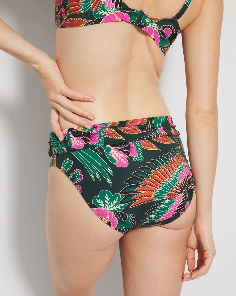 PARROT-ISE LUSH EMERALD Covertible Bikini Bottom