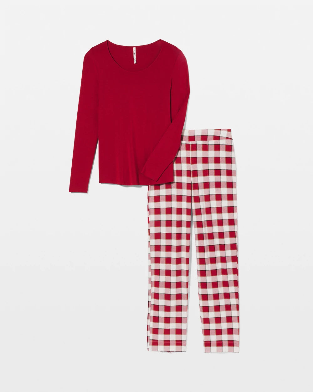 DREAMSCAPE PLAID CHAMP Packaged Long-Sleeve Pant Pajama Set