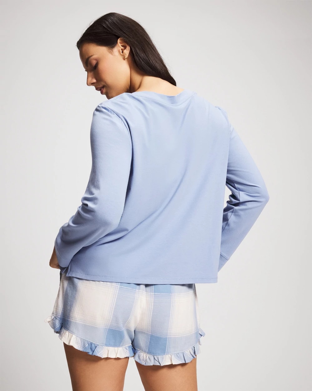 LOOMED LANDSCAPE BLUE L Pajama Set