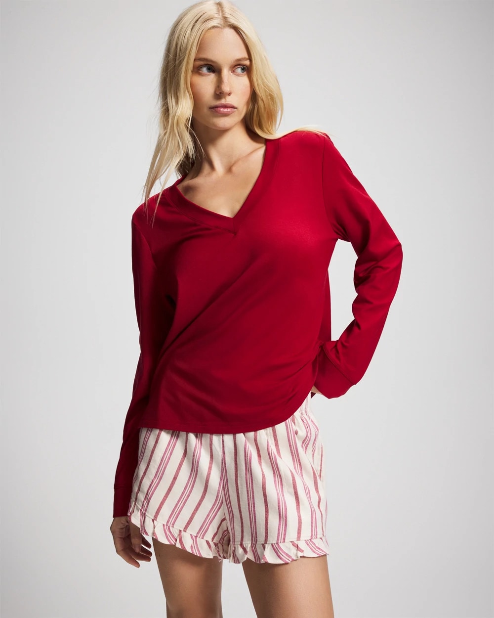 SMART STRIPE CHAMPAGNE Pajama Set
