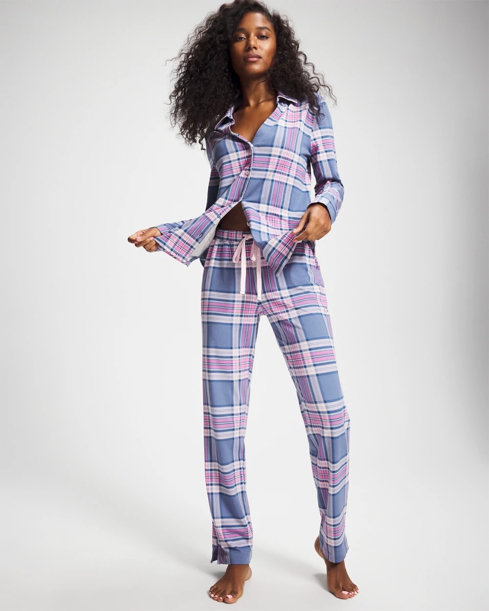 PRETTY PLAID SUNDOWN Ankle Pajama Pant