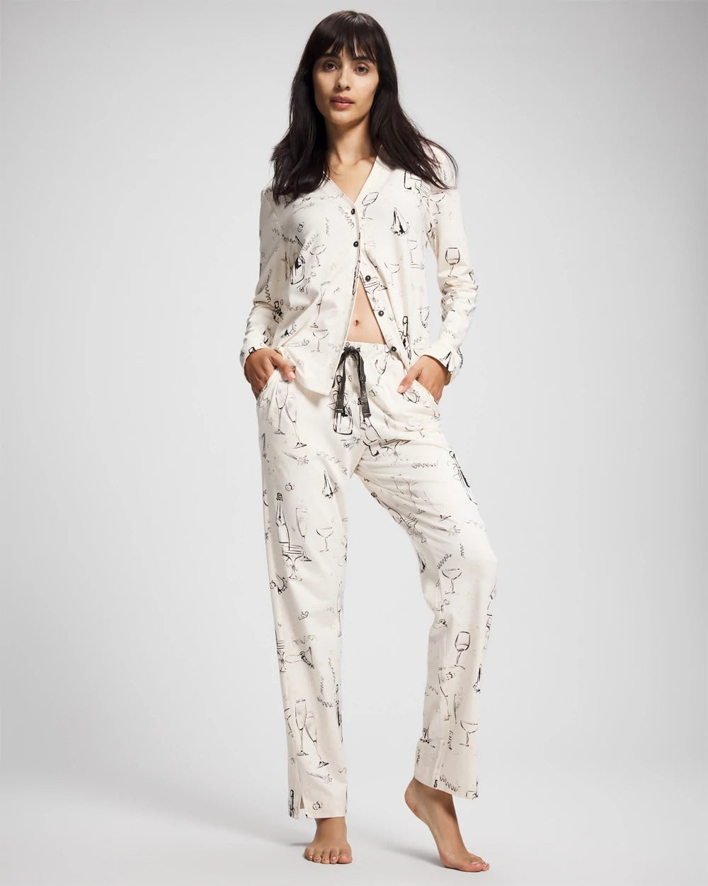 FIZZ THE SEASON FOIL Ankle Pajama Pant