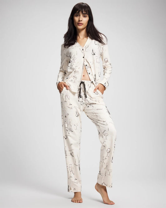 FIZZ THE SEASON FOIL Ankle Pajama Pant