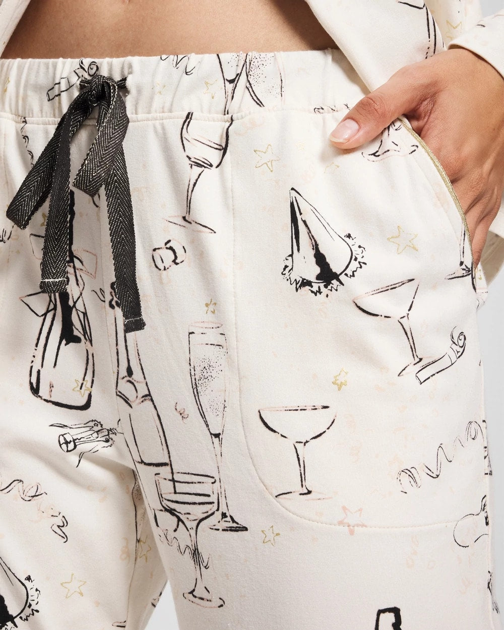 FIZZ THE SEASON FOIL Ankle Pajama Pant