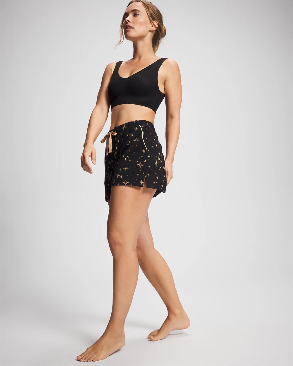 STELLAR SCENE BLACK/FOIL Pajama Shorts