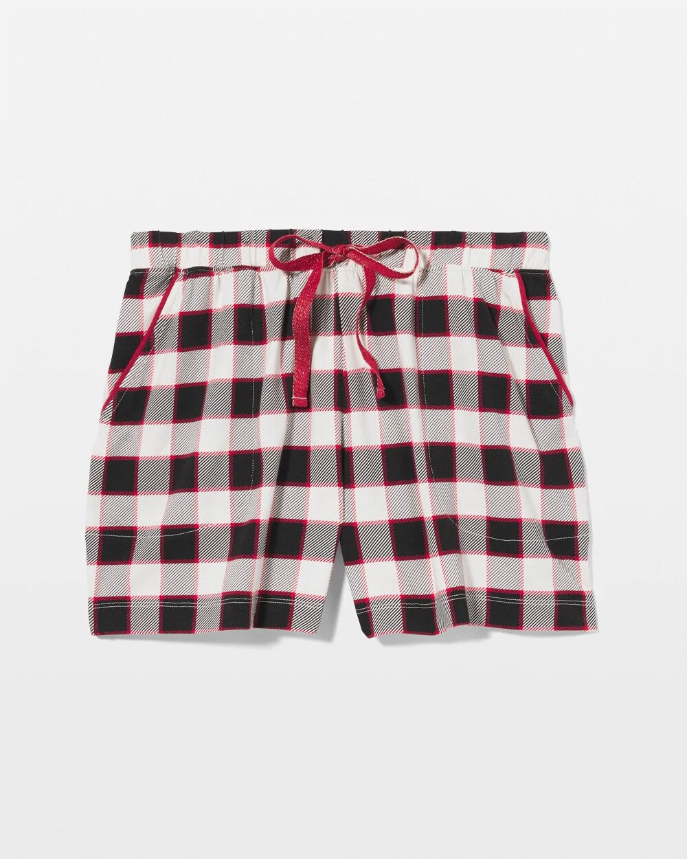 DREAMSCAPE PLAID BLACK Pajama Shorts