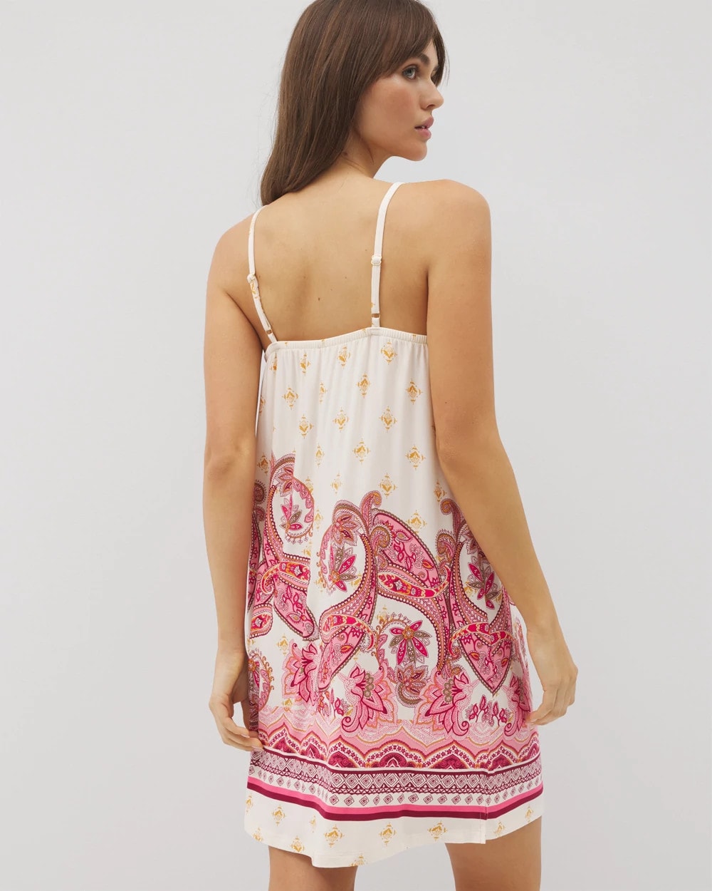 KASHMIR PAISLEY PLCD CH Smocked Neck Chemise