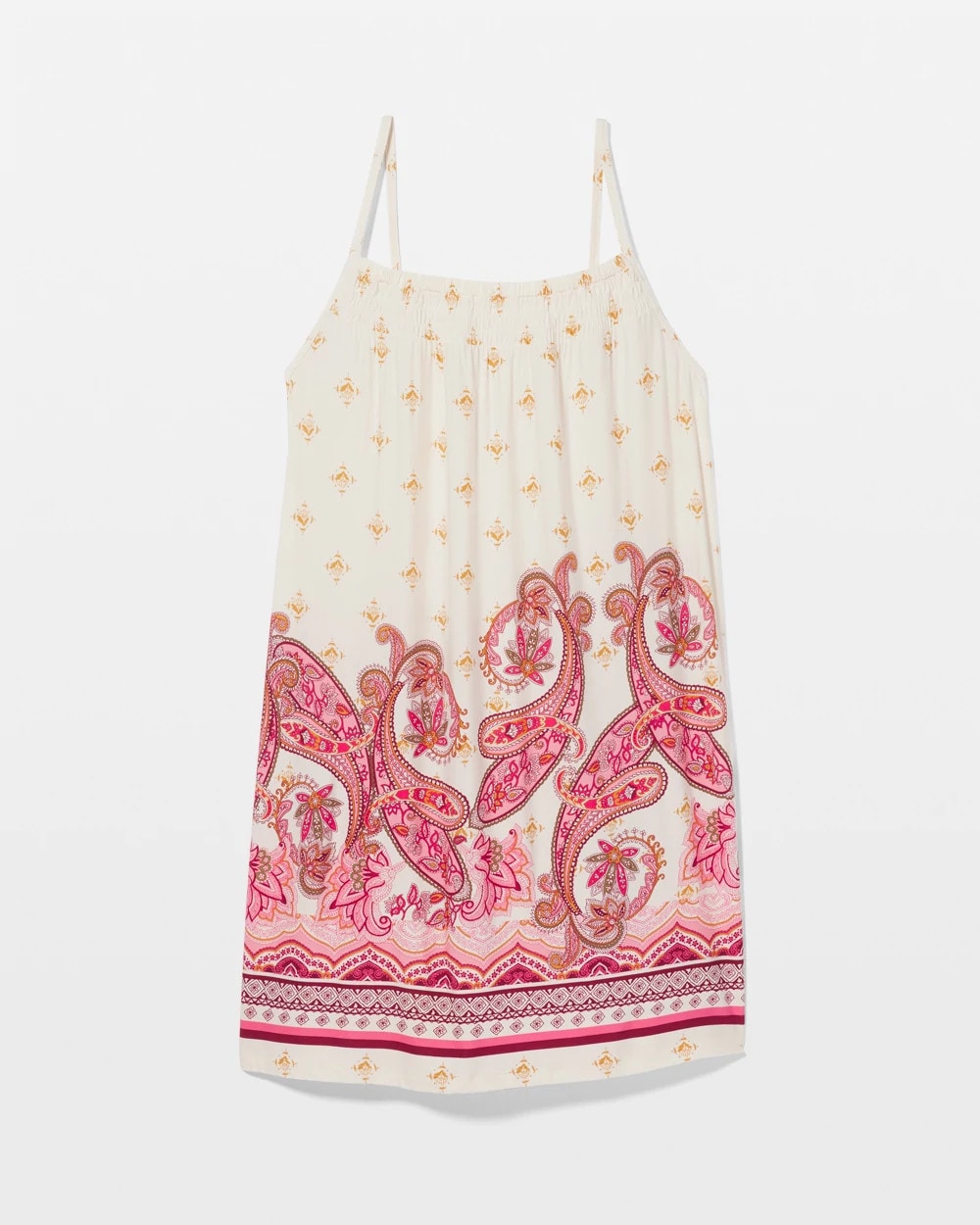 KASHMIR PAISLEY PLCD CH Smocked Neck Chemise