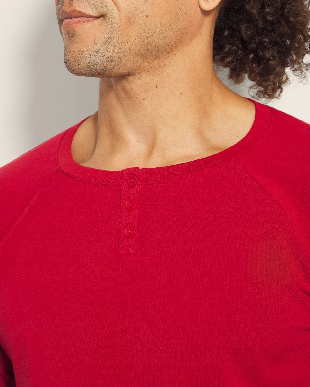 PAINT THE TOWN RED Men's Henley Pajama Top