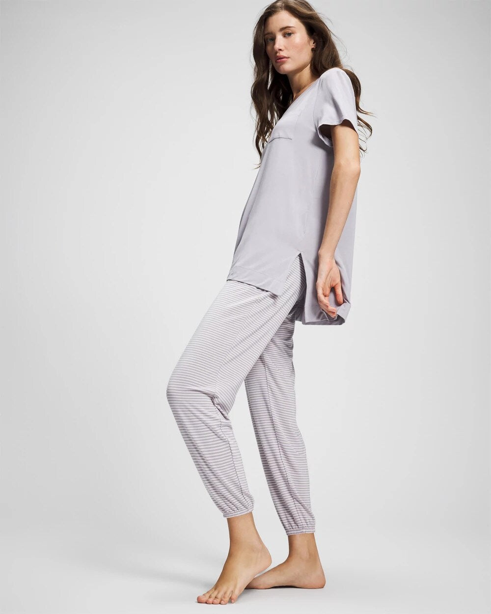 MOONSTONE Short Sleeve Pajama Tunic Tee