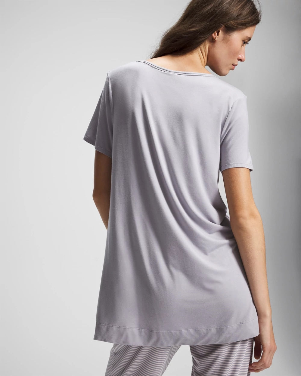 MOONSTONE Short Sleeve Pajama Tunic Tee