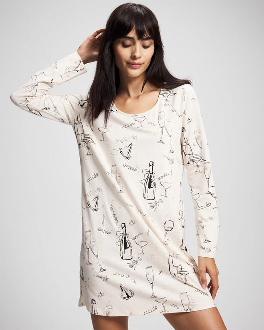 FIZZ THE SEASON FOIL Long-Sleeve Sleepshirt