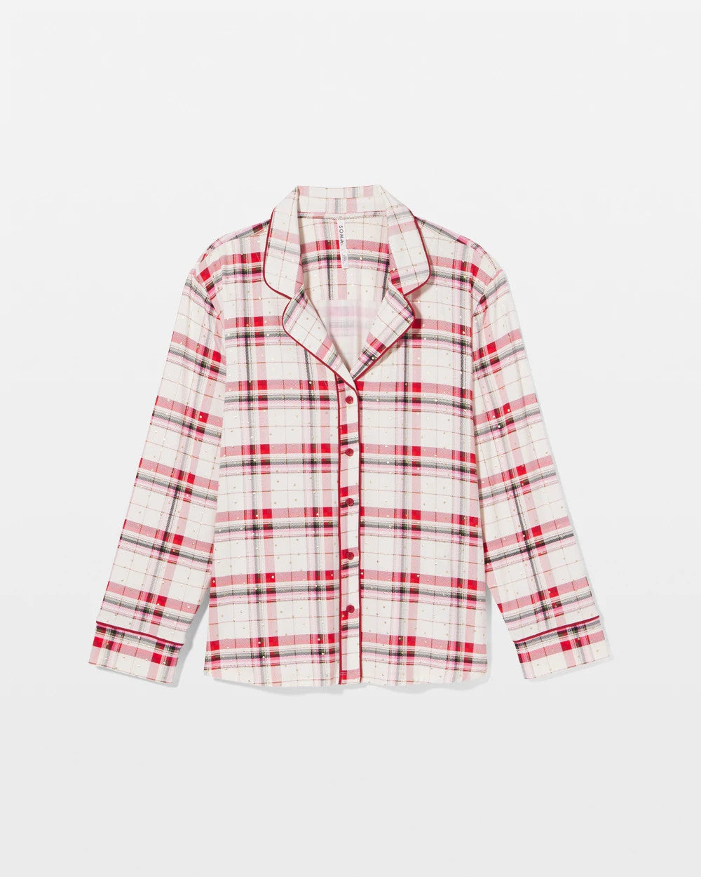 TARTAN TEXTILE CHAMP Cool Nights Long Sleeve Notch Collar with Piped Placket Pajama Top