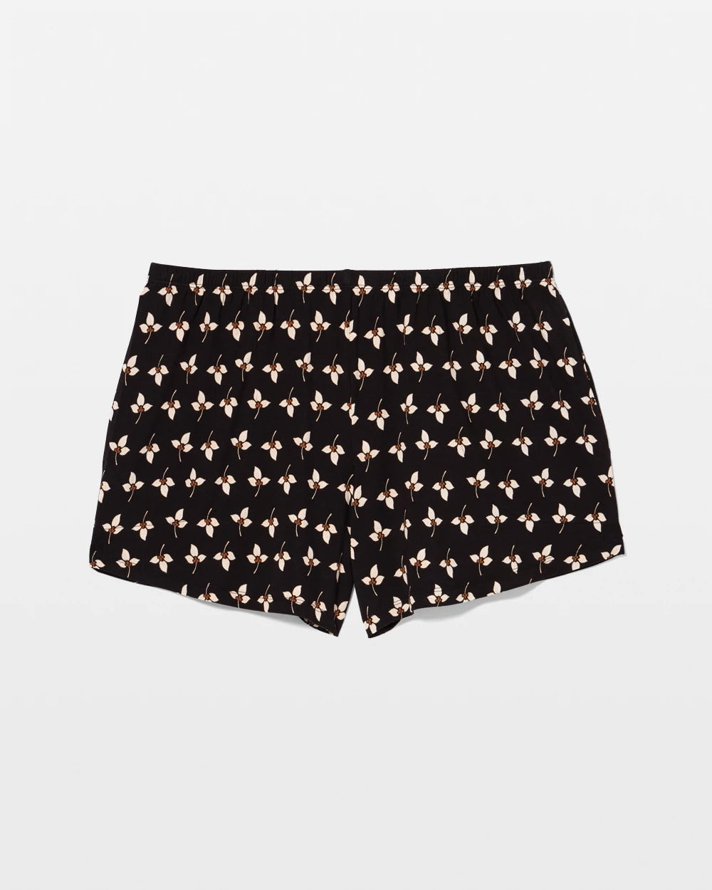PEACEFUL PETALS BLACK Relaxed Pajama Short