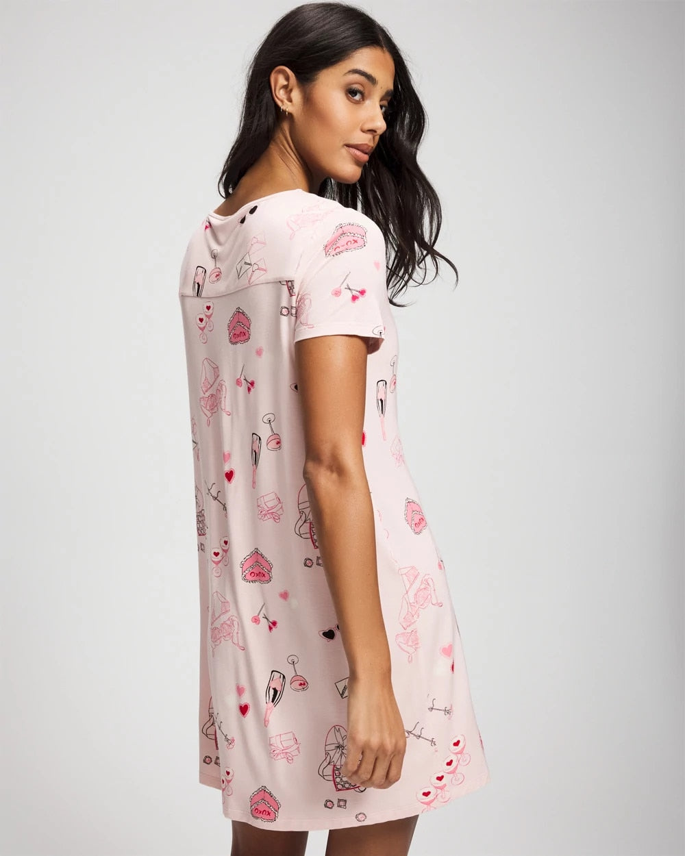 BE MINE PRETTY PINK Short Sleeve Sleepshirt