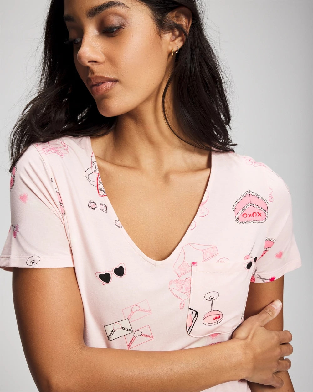 BE MINE PRETTY PINK Short Sleeve Sleepshirt